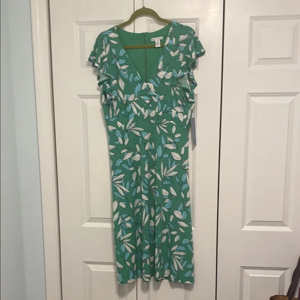 Floral Green Dress - Picture 1 of 4